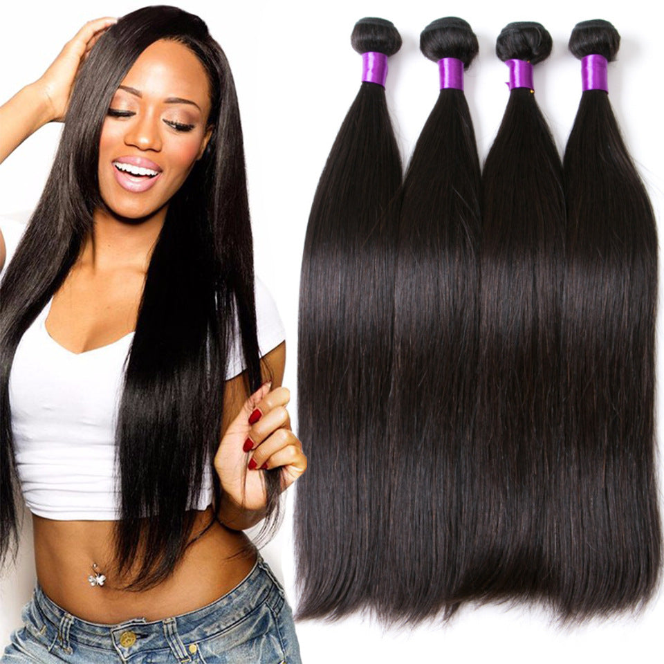 Brazilian Human Hair Bundles – Straight | 100% Virgin Hair Extensions, Soft & Full (8–30 Inch)
