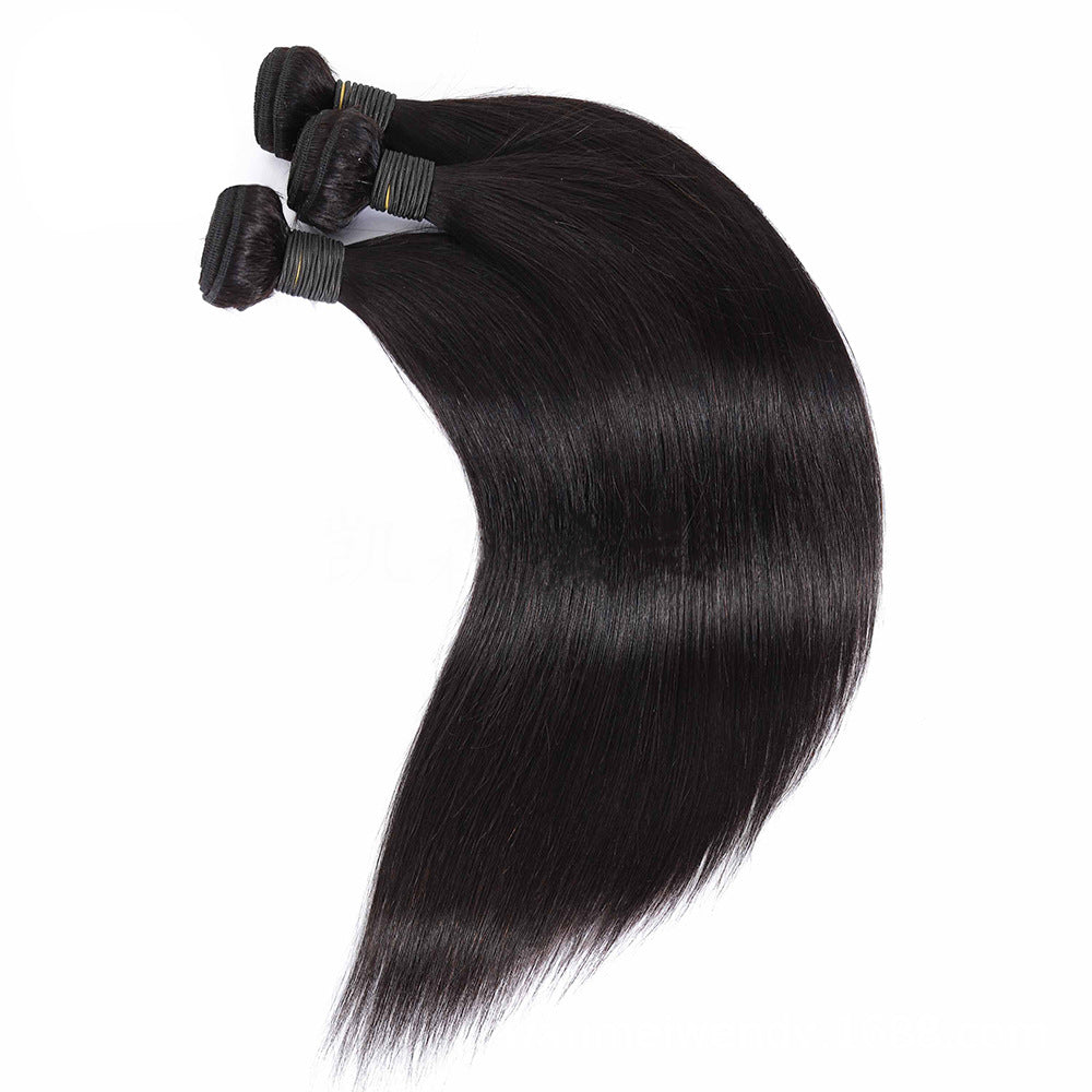 100% Straight Human Hair Bundles –Straight ,Soft, Thick, Natural Black Hair Extensions (8-28 inches)