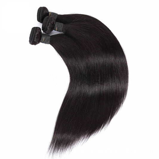100% Straight Human Hair Bundles –Straight ,Soft, Thick, Natural Black Hair Extensions (8-28 inches)