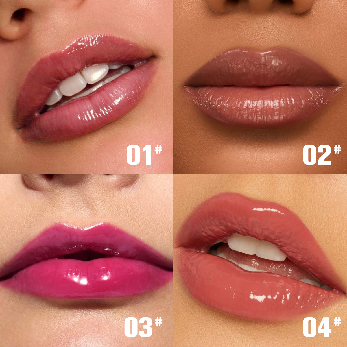 6 pcs Set Rose Blooming Hydrating Lip Gloss