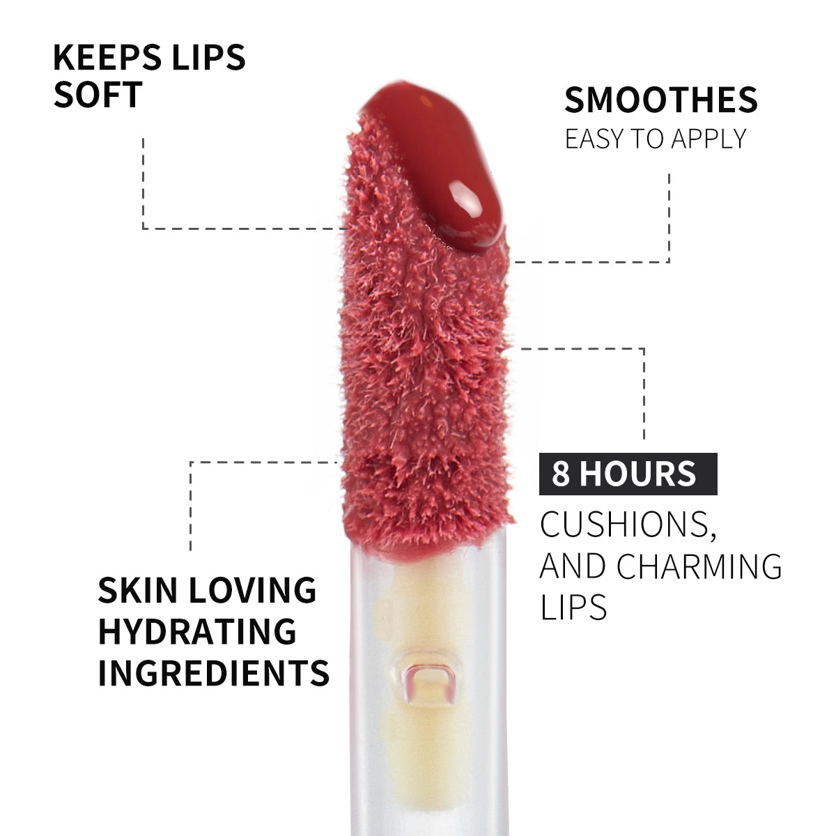 6 pcs Set Rose Blooming Hydrating Lip Gloss