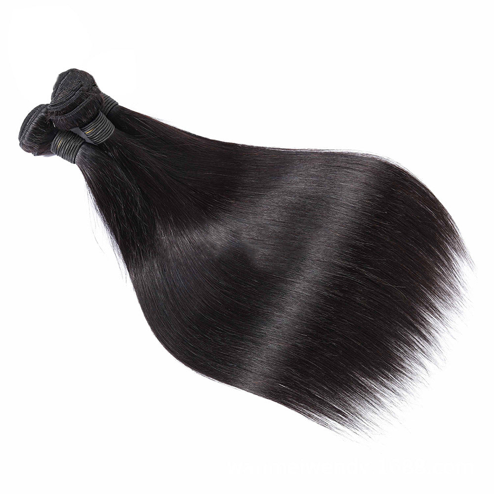100% Straight Human Hair Bundles –Straight ,Soft, Thick, Natural Black Hair Extensions (8-28 inches)