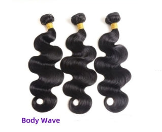 100% Human Hair Bundles – Body Wave, Straight & Curly | Soft, Thick, Natural Black Hair Extensions (8–28 Inch)