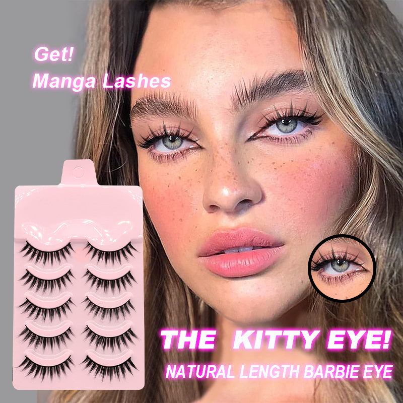 Manga Lashes – Wispy Anime Style False Eyelashes | Natural to Dramatic Spiky Lash Set (5 Pairs)